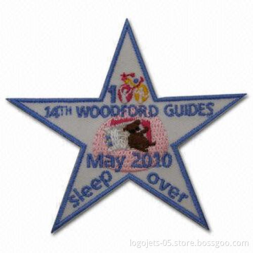 Embroidered Patch with Morrow and Stitched Border, Available in Various Designs
